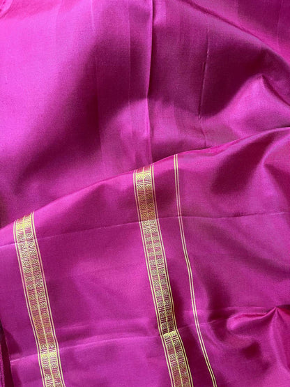 MAGENTA SILK PURE HANDLOOM KANJIVARAM SAREE