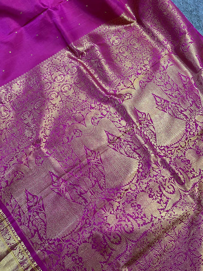 PINK SILK PURE HANDLOOM KANJIVARAM SAREE