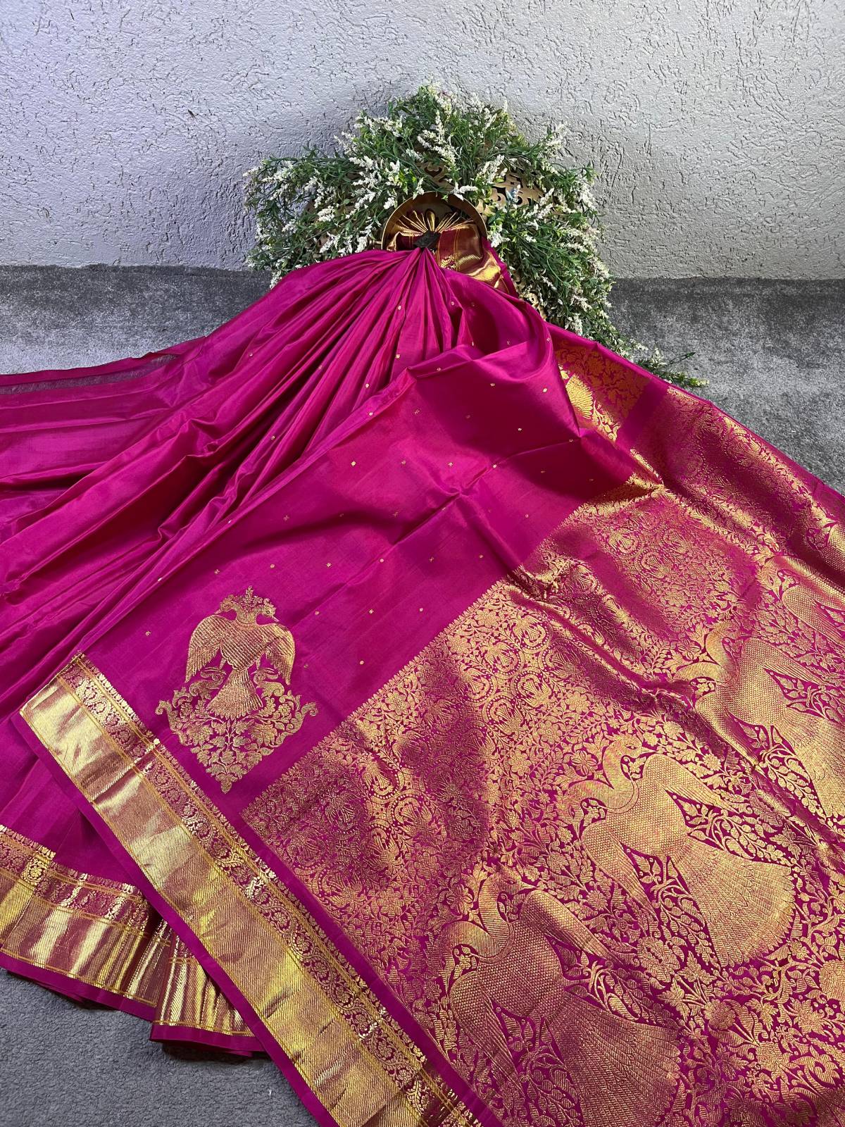 PINK SILK PURE HANDLOOM KANJIVARAM SAREE