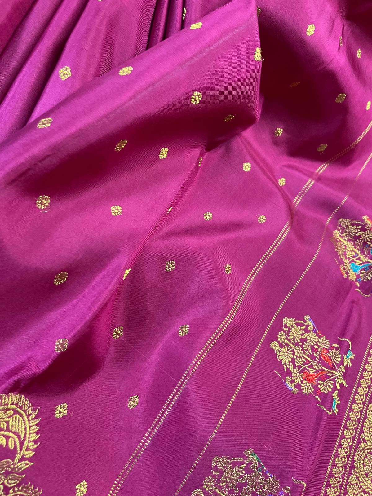 MAGENTA SILK PURE HANDLOOM KANJIVARAM SAREE