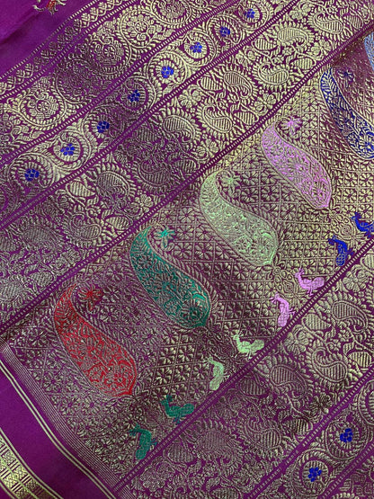 MAGENTA SILK PURE HANDLOOM KANJIVARAM SAREE