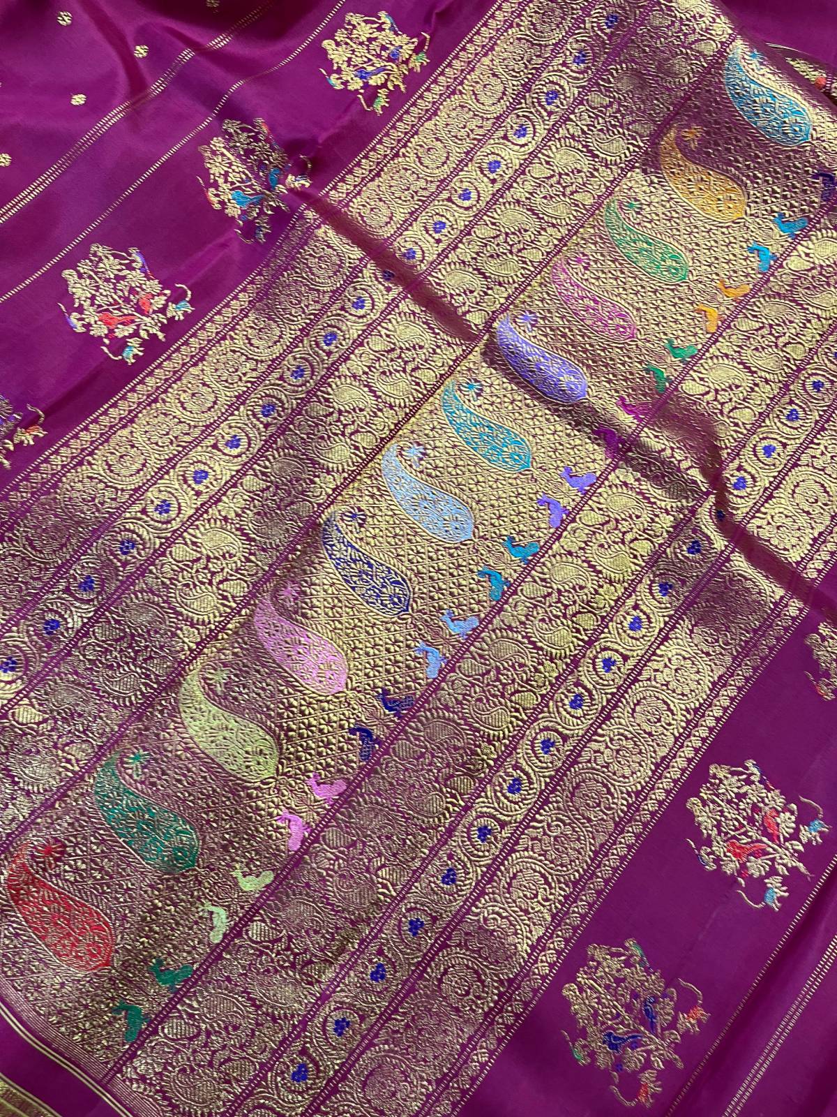 MAGENTA SILK PURE HANDLOOM KANJIVARAM SAREE