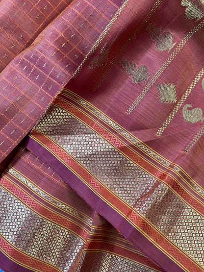 ORANGE SILK PURE HANDLOOM KANJIVARAM SAREE