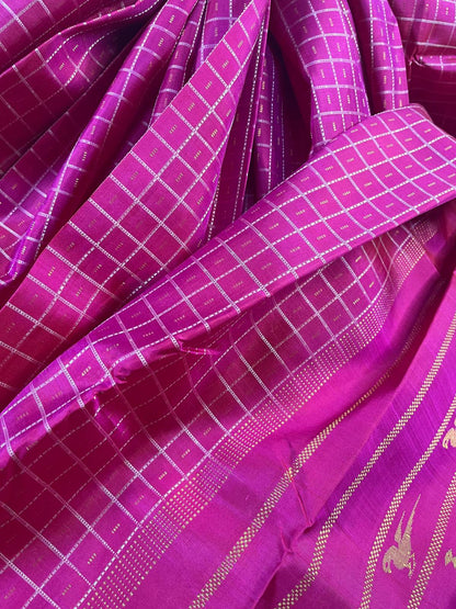 PINK SILK PURE HANDLOOM KANJIVARAM SAREE