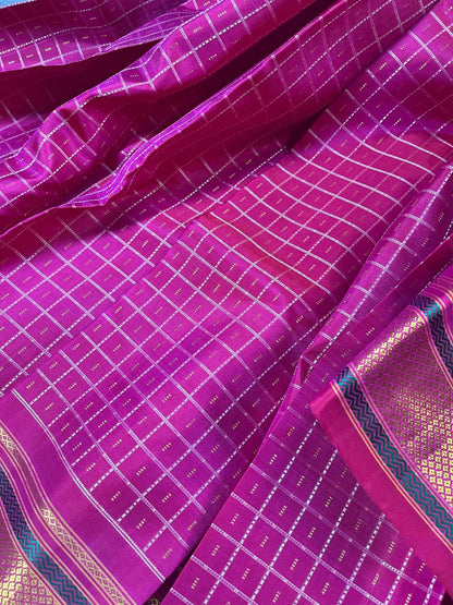 PINK SILK PURE HANDLOOM KANJIVARAM SAREE