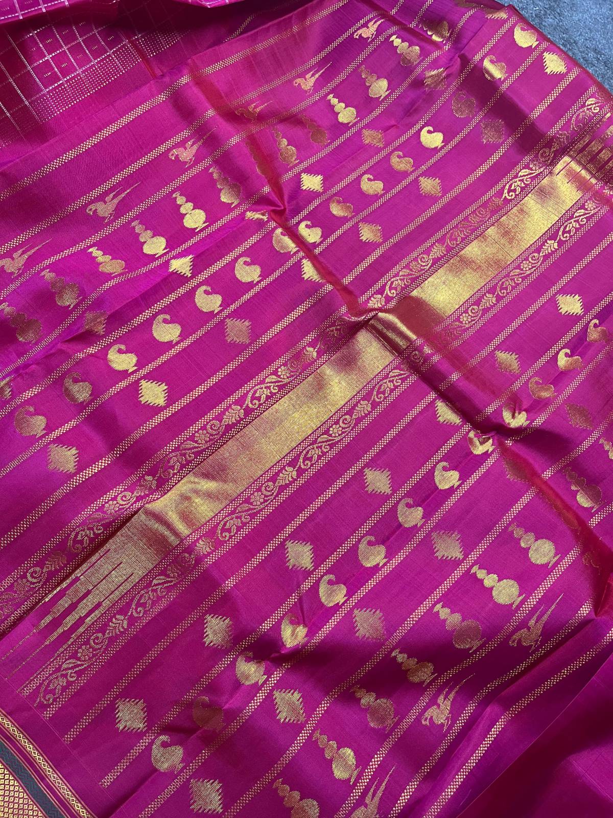 PINK SILK PURE HANDLOOM KANJIVARAM SAREE