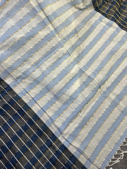 WHITE PURE HANDLOOM KERALA COTTON SAREE