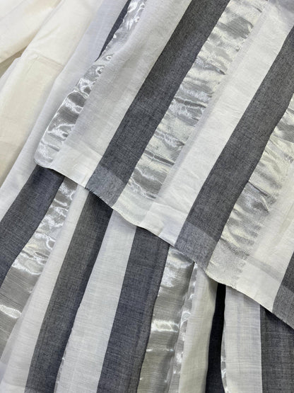 WHITE PURE HANDLOOM KERALA COTTON SAREE