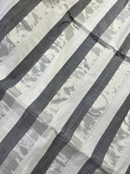 WHITE PURE HANDLOOM KERALA COTTON SAREE