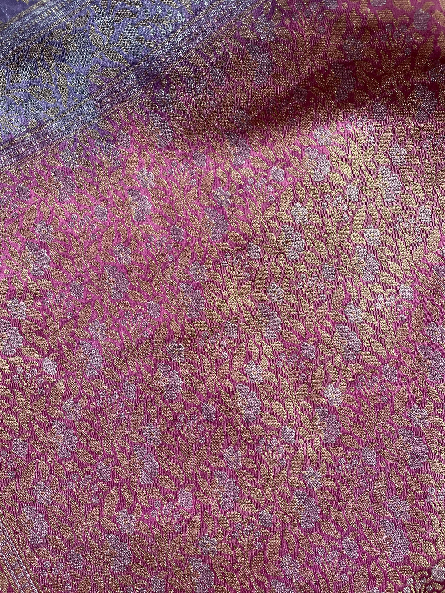 LILAC TISSUE SILK PURE HANDLOOM BANARASI SAREE