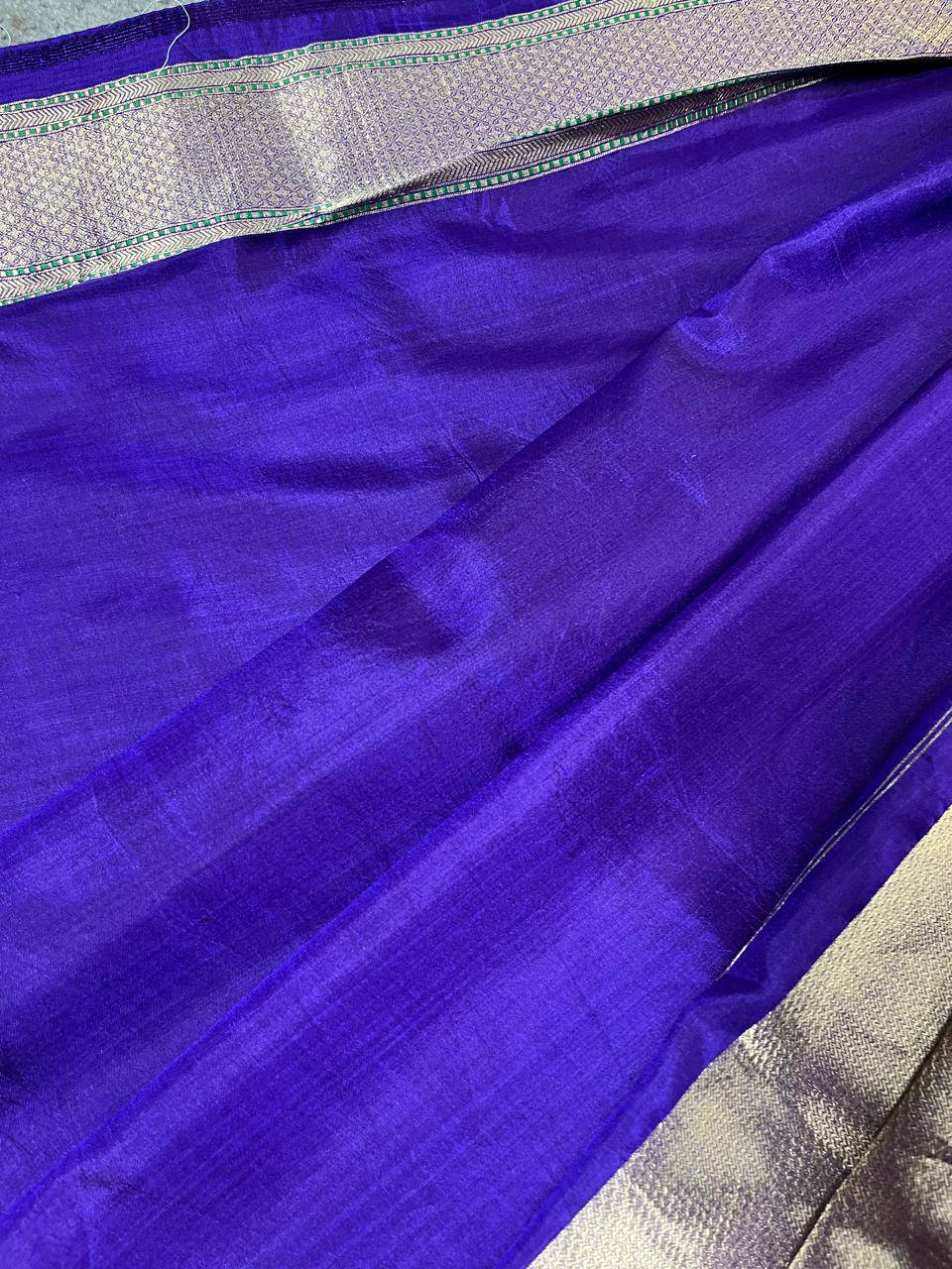 PURPLE GOLD KATAN TISSUE PURE HANDLOOM BANARASI SAREE