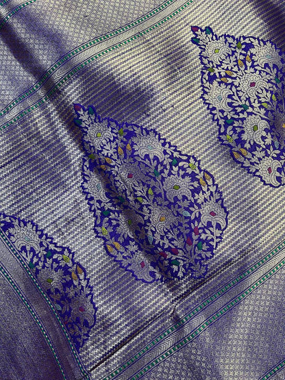 PURPLE GOLD KATAN TISSUE PURE HANDLOOM BANARASI SAREE