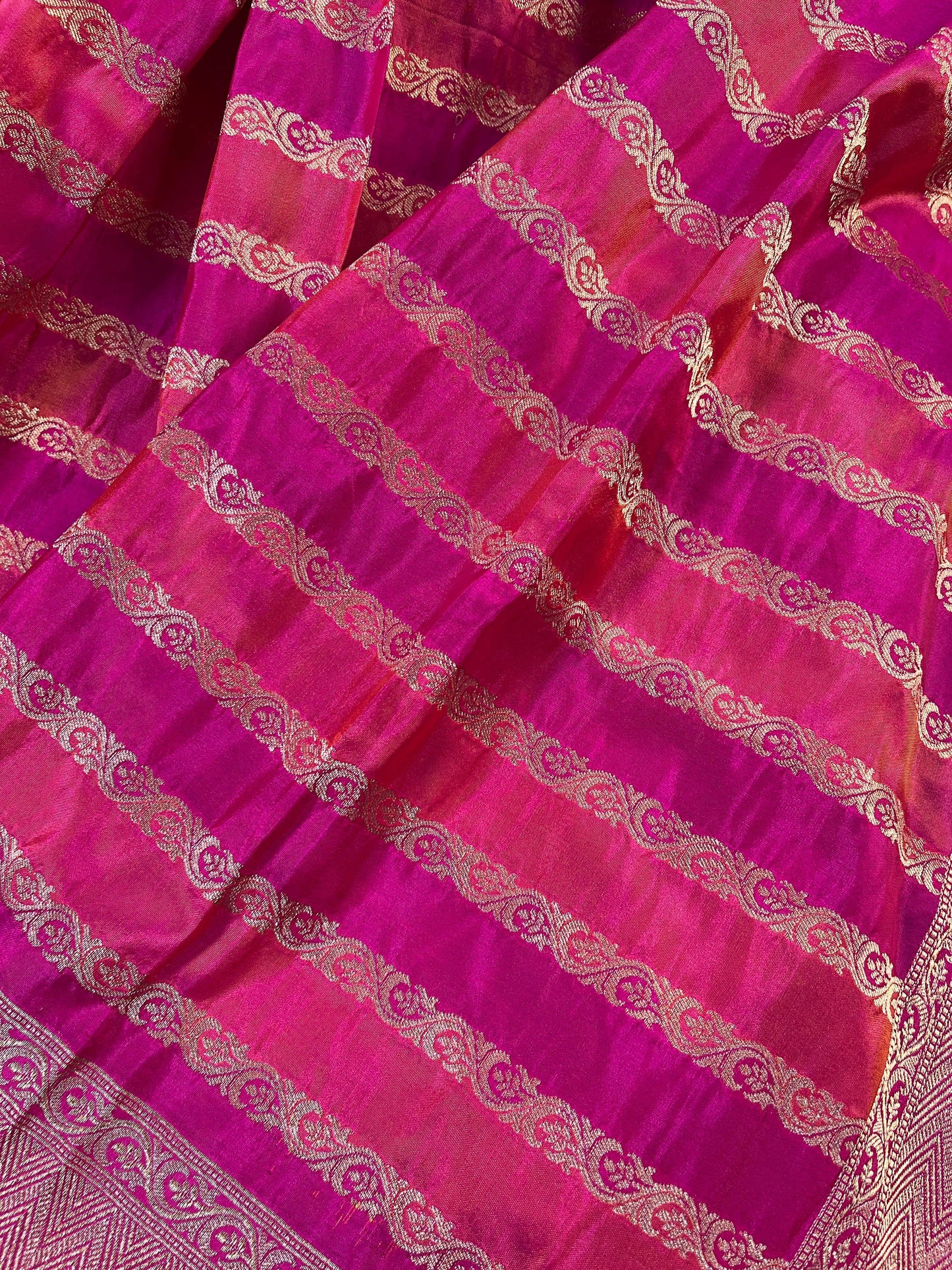 PINK SILK PURE HANDLOOM BANARASI DUPATTA