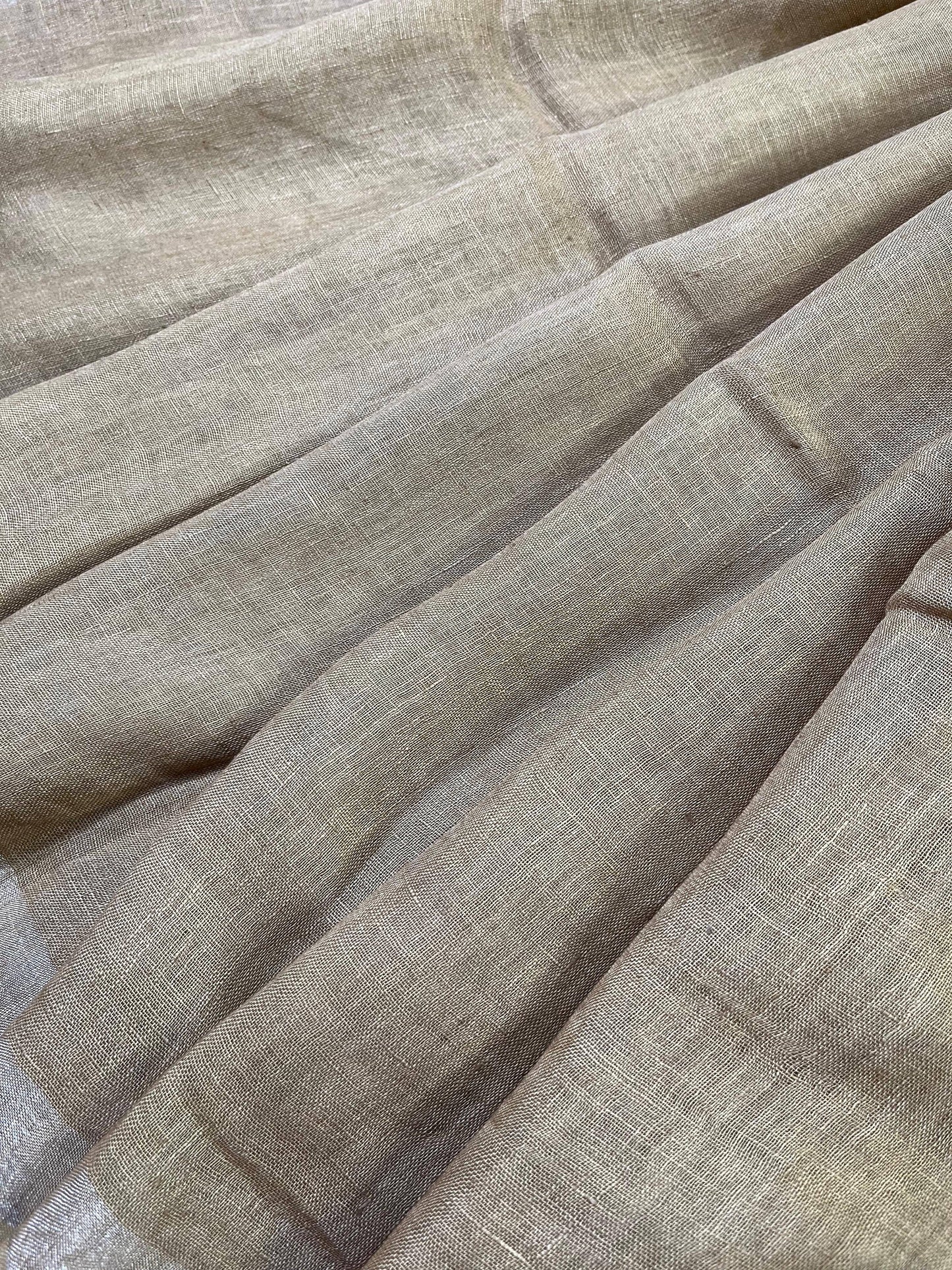 KHAKEE PURE HANDLOOM LINEN SAREE