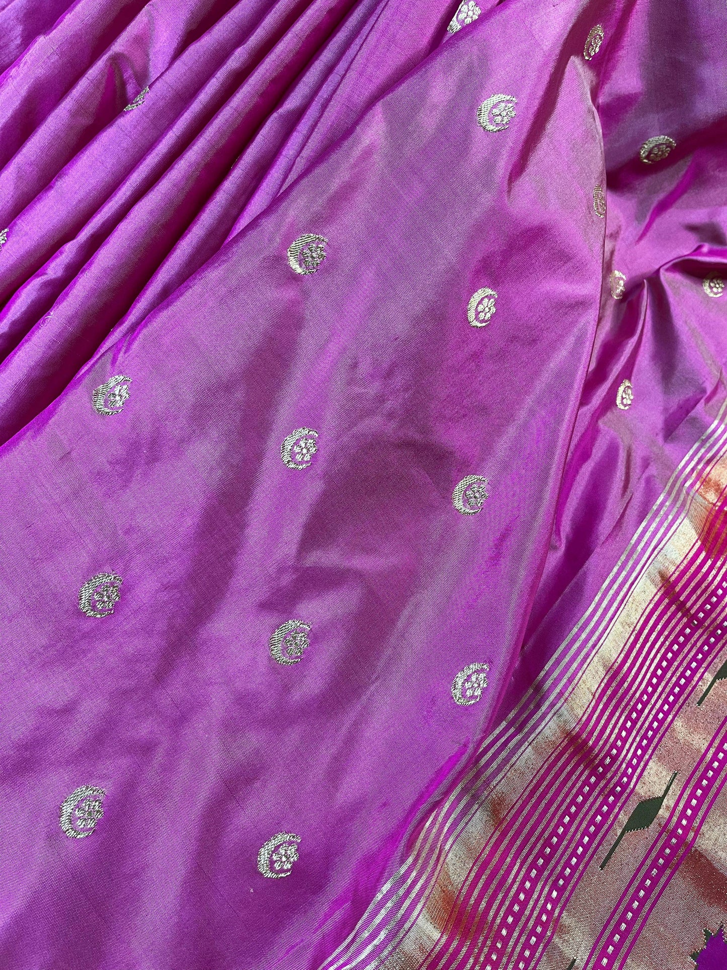 PINK SILK PURE HANDLOOM PAITHANI SAREE