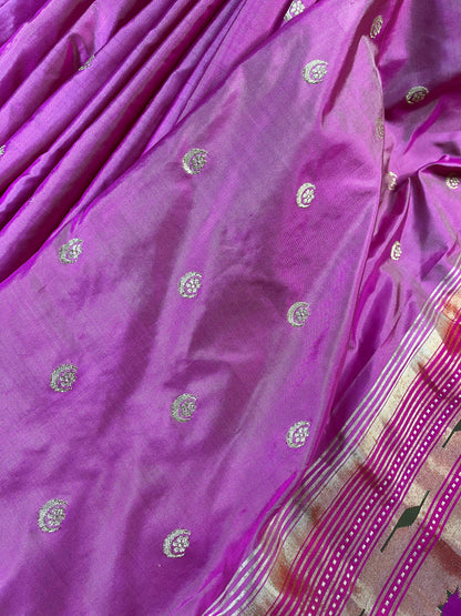 PINK SILK PURE HANDLOOM PAITHANI SAREE