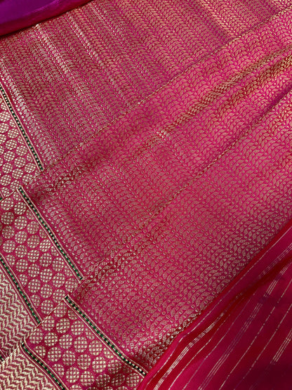 PINK TISSUE SILK PURE HANDLOOM BANARASI SAREE