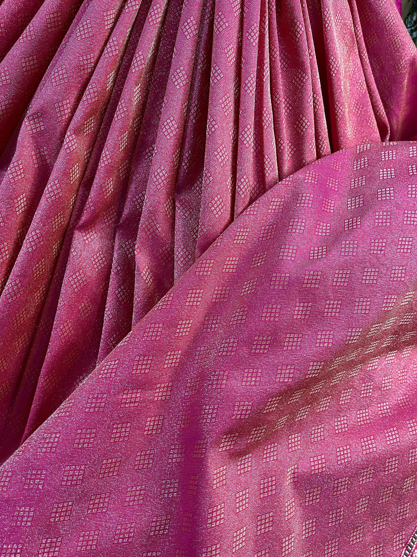 PINK TISSUE SILK PURE HANDLOOM BANARASI SAREE