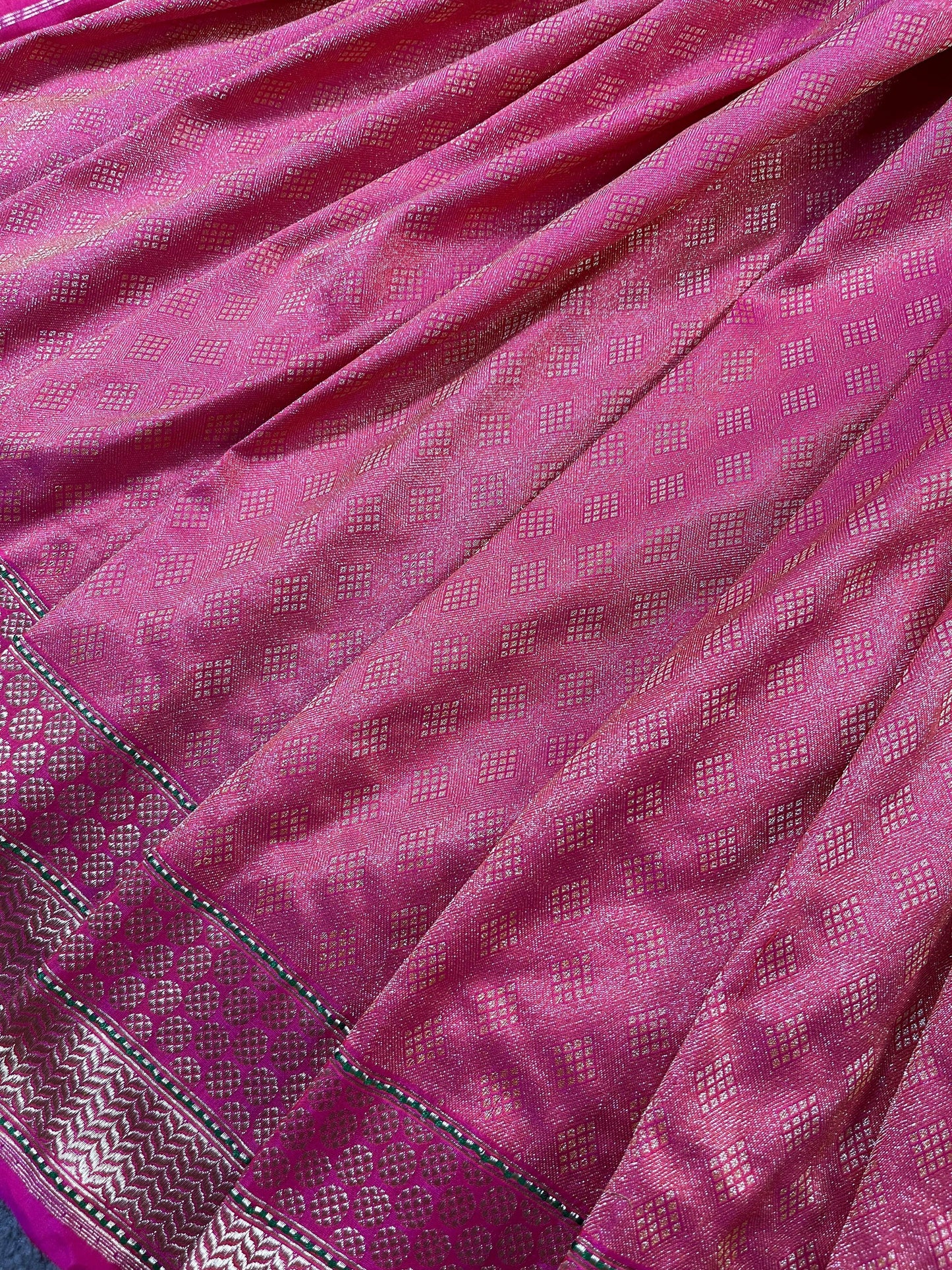 PINK TISSUE SILK PURE HANDLOOM BANARASI SAREE
