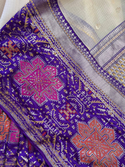 IVORY KORA PURE HANDLOOM BANARASI SAREE