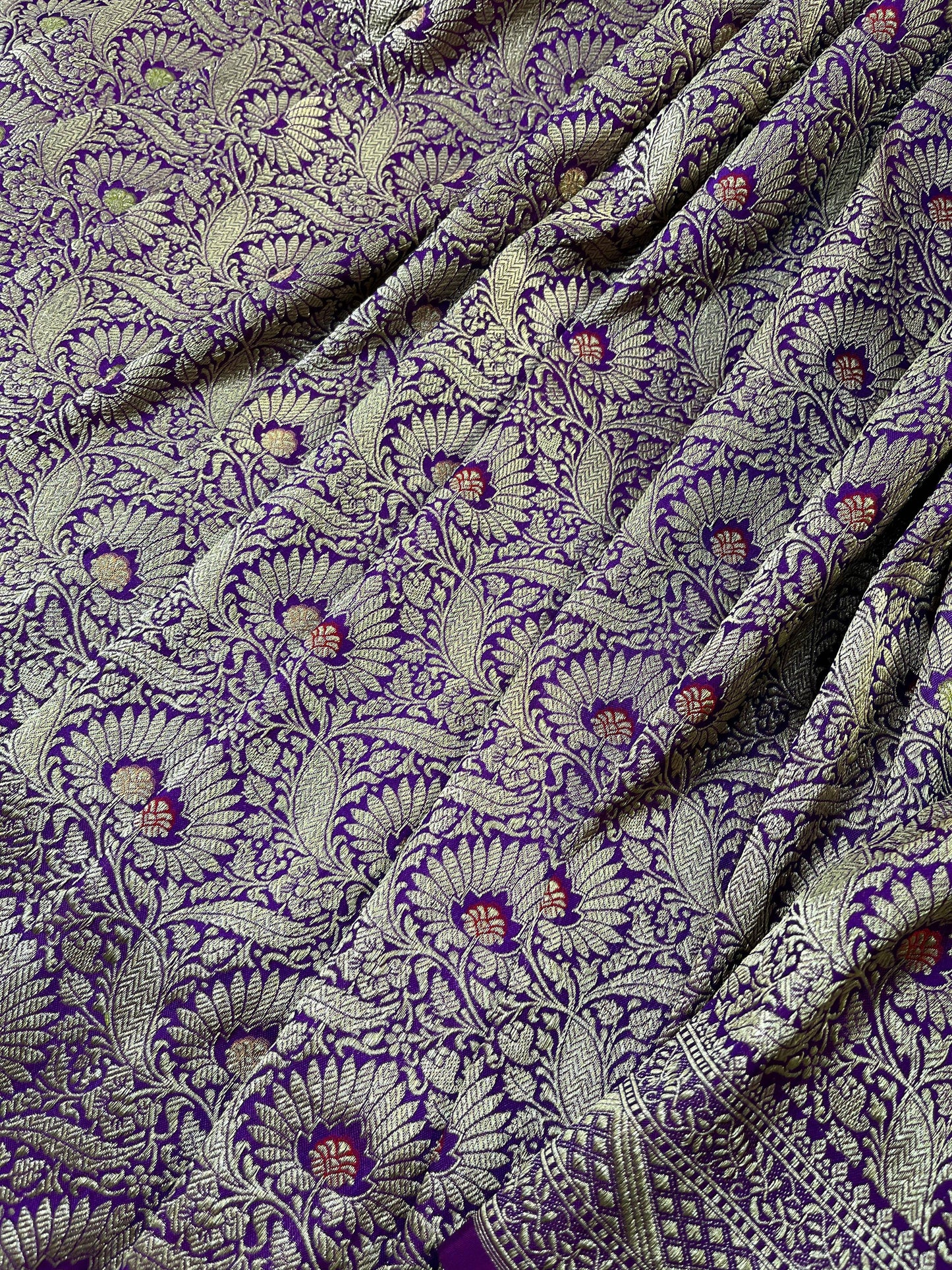PURPLE SILK PURE HANDLOOM BANARASI SAREE