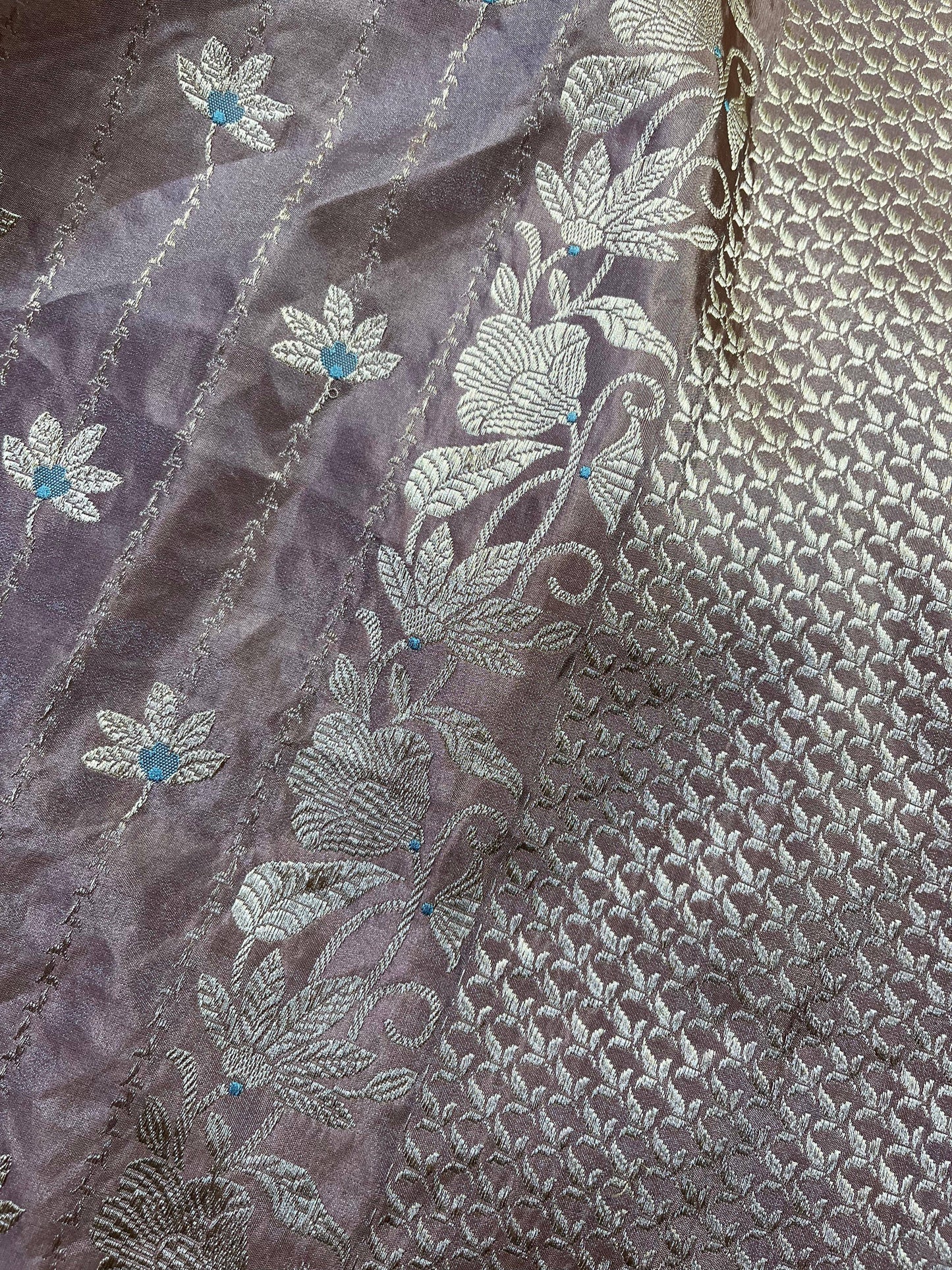 DARK BEIGE TISSUE SILK PURE HANDLOOM BANARASI SAREE