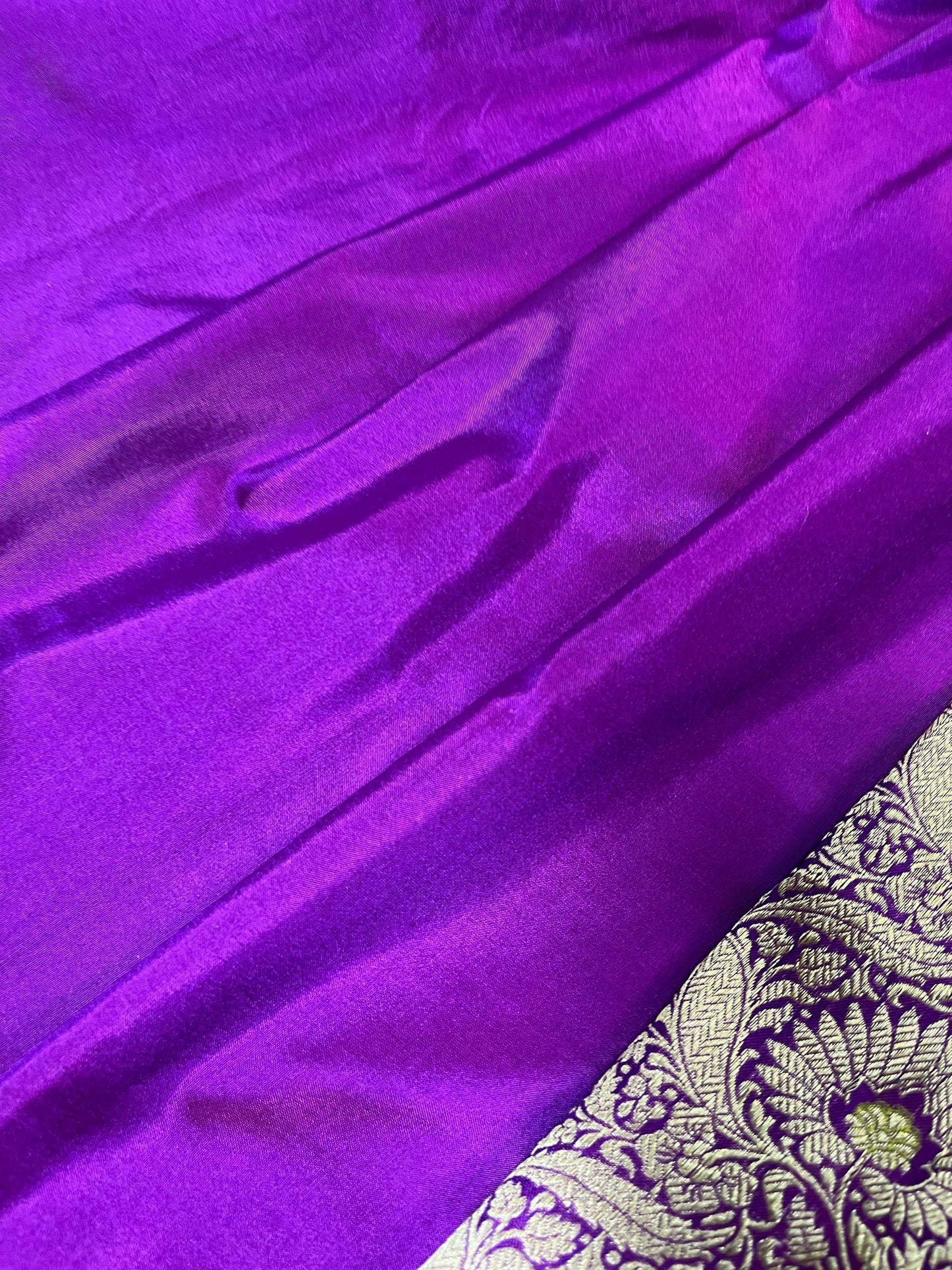 PURPLE SILK PURE HANDLOOM BANARASI SAREE