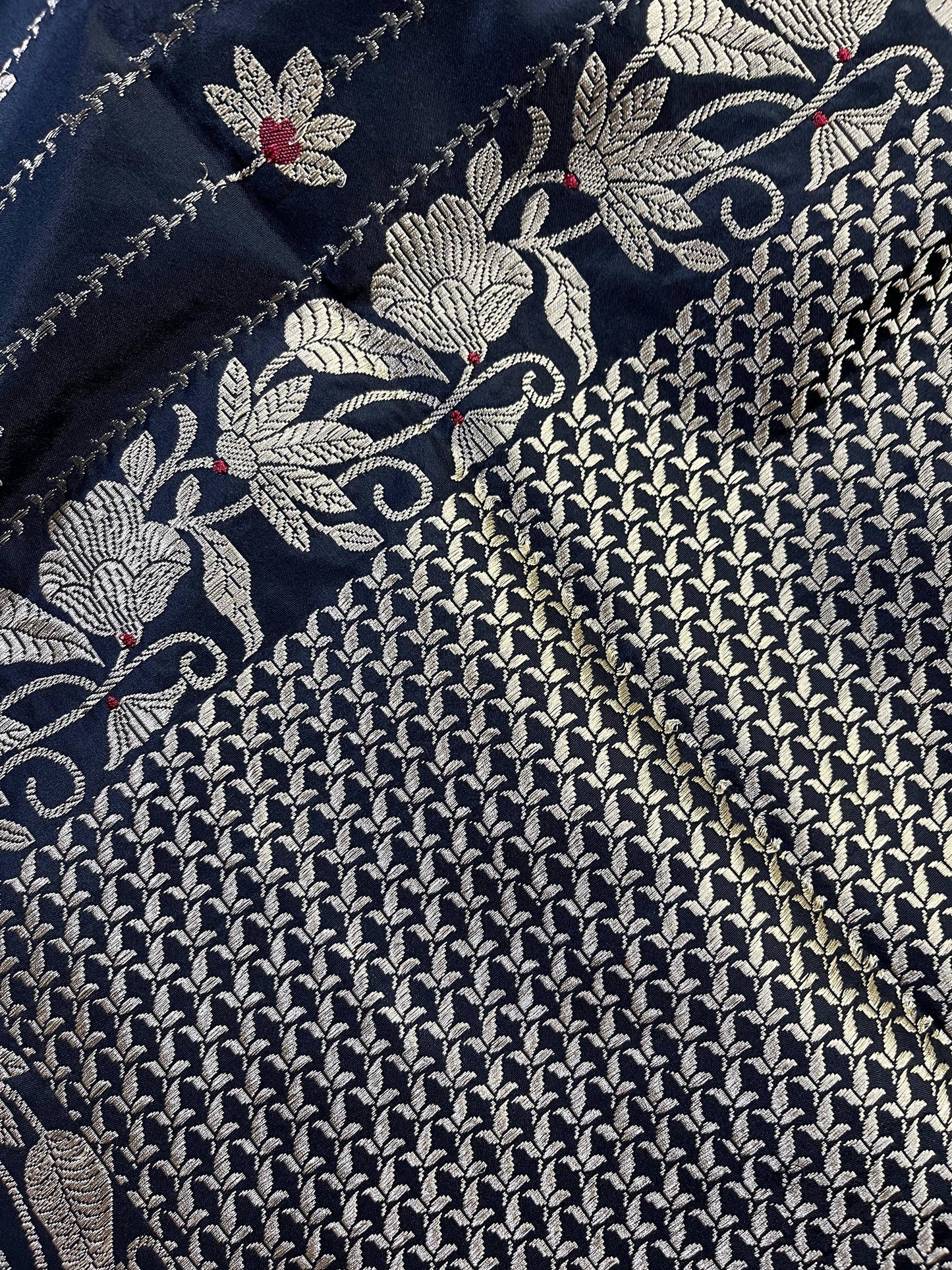 BLACK SILK PURE HANDLOOM BANARASI SAREE