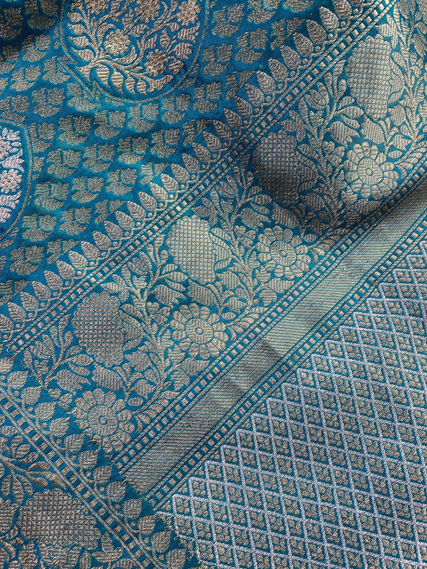 BLUE TISSUE SILK PURE HANDLOOM BANARASI SAREE