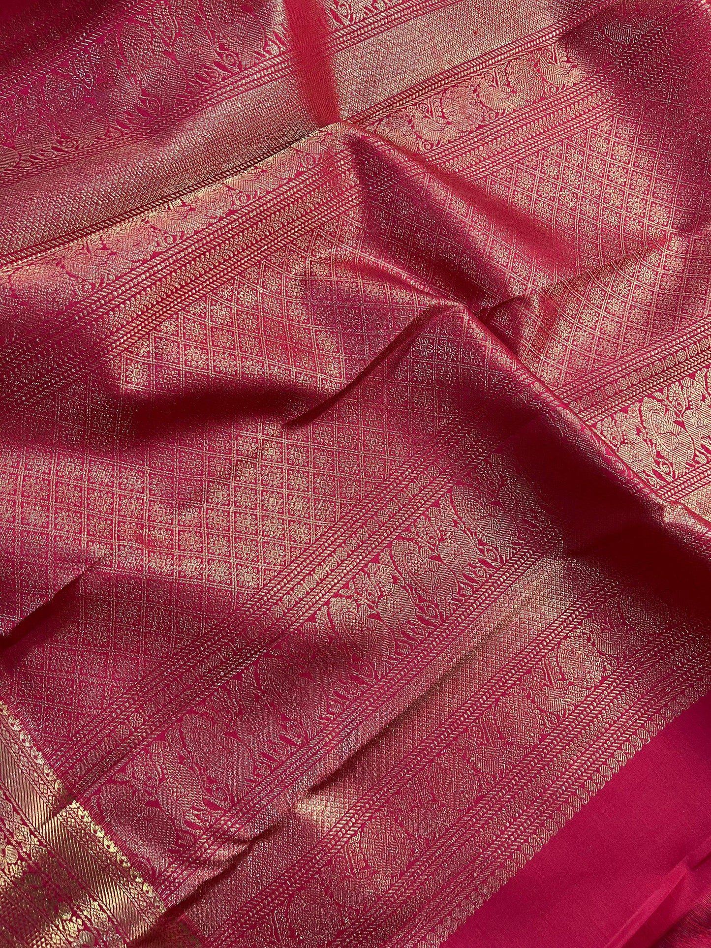 IVORY SILK PURE HANDLOOM KANJIVARM SAREE