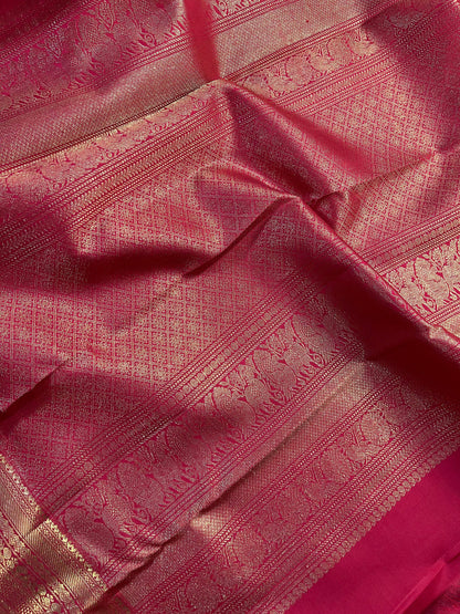 IVORY SILK PURE HANDLOOM KANJIVARM SAREE