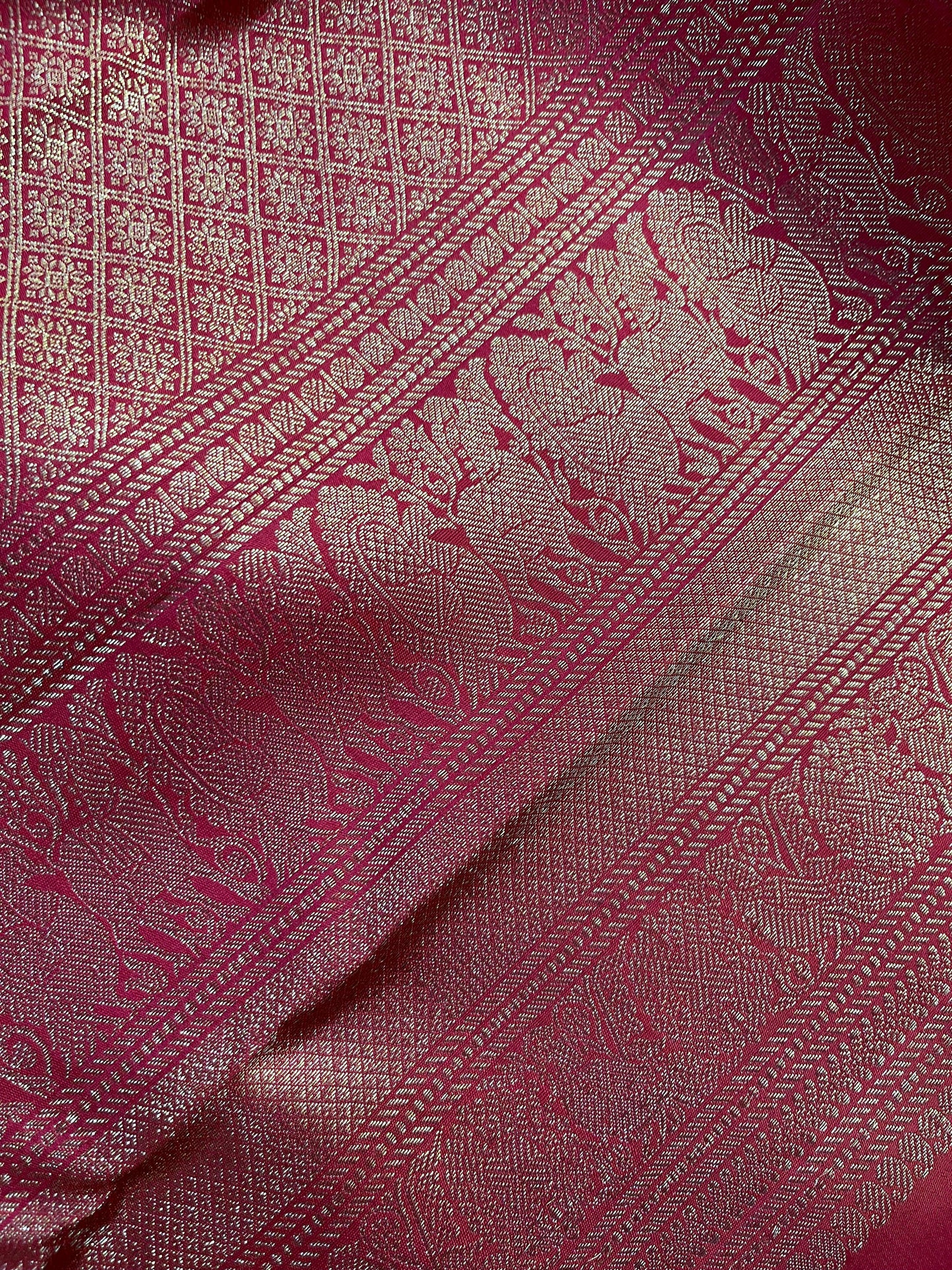 IVORY SILK PURE HANDLOOM KANJIVARM SAREE