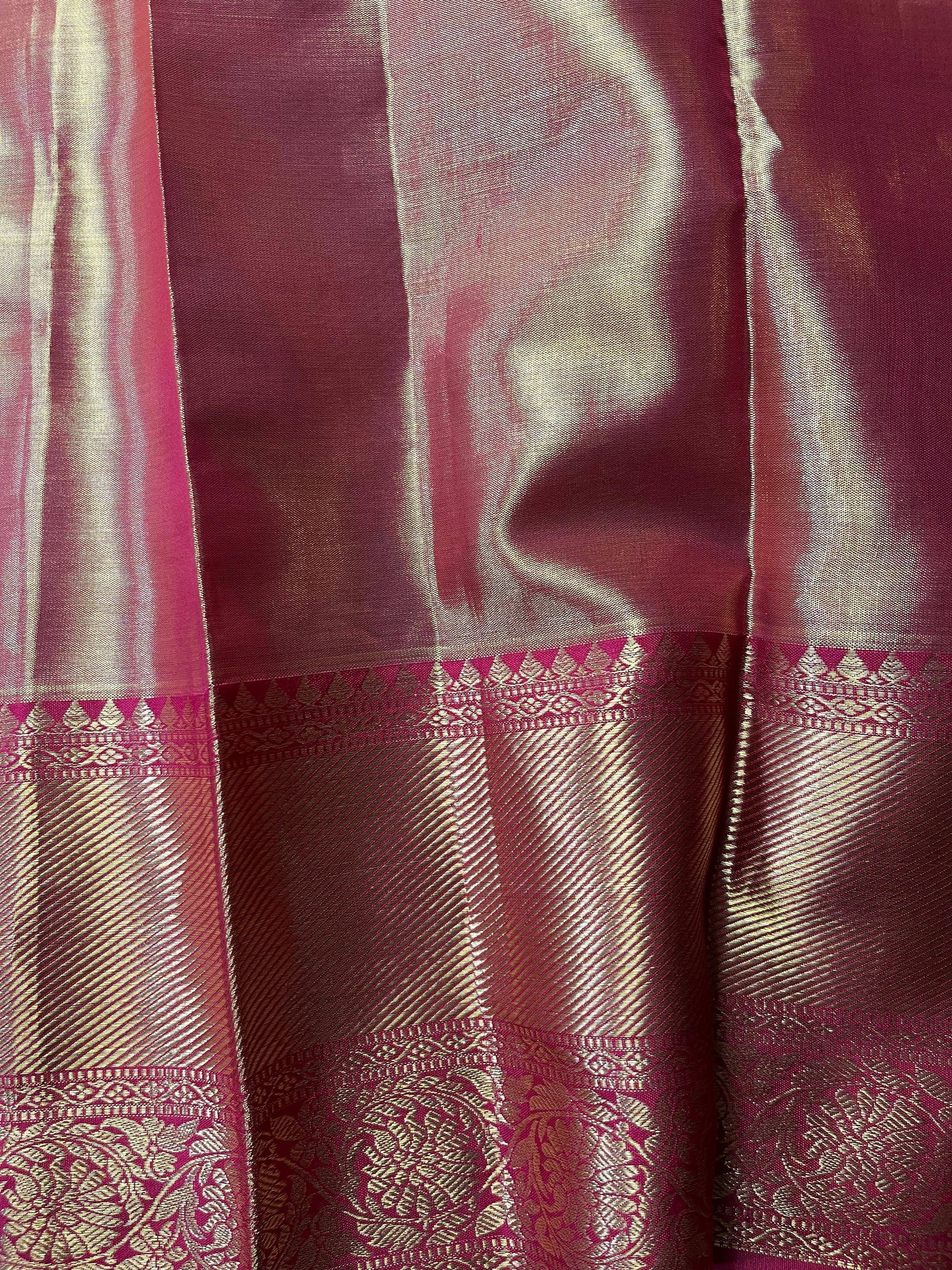 IVORY TISSUE SILK PURE HANDLOOM KANJIVARAM SAREE