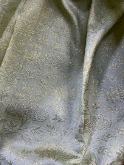 IVORY SILK PURE HANDLOOM KANJIVARM SAREE