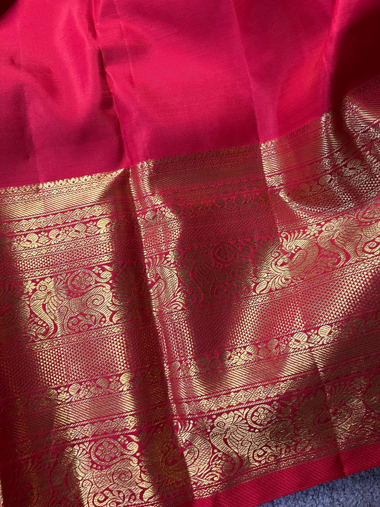 IVORY SILK PURE HANDLOOM KANJIVARM SAREE