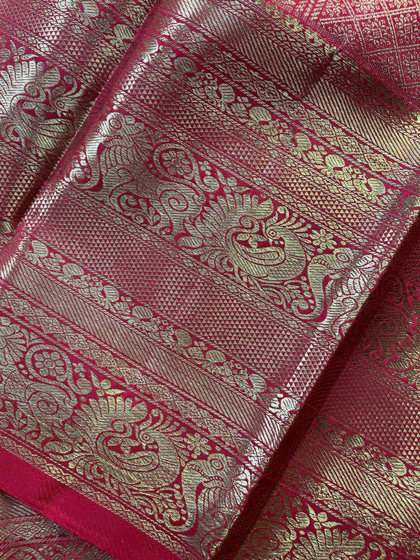 IVORY SILK PURE HANDLOOM KANJIVARM SAREE