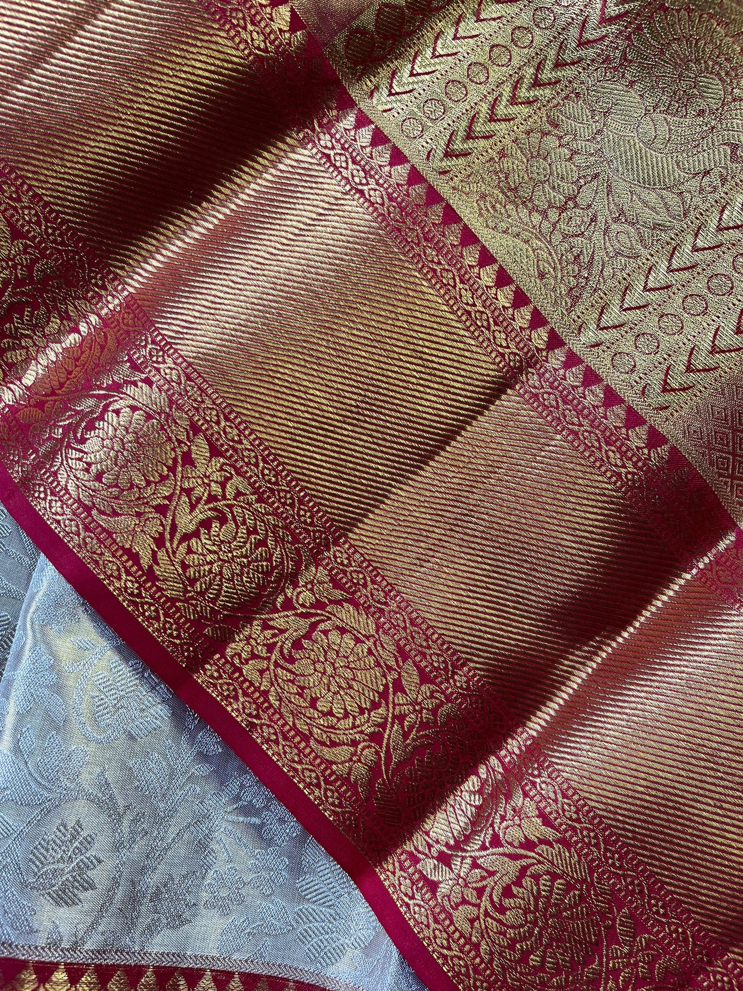 IVORY TISSUE SILK PURE HANDLOOM KANJIVARAM SAREE