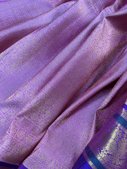 PINK SILK PURE HANDLOOM KANJIVARAM SAREE