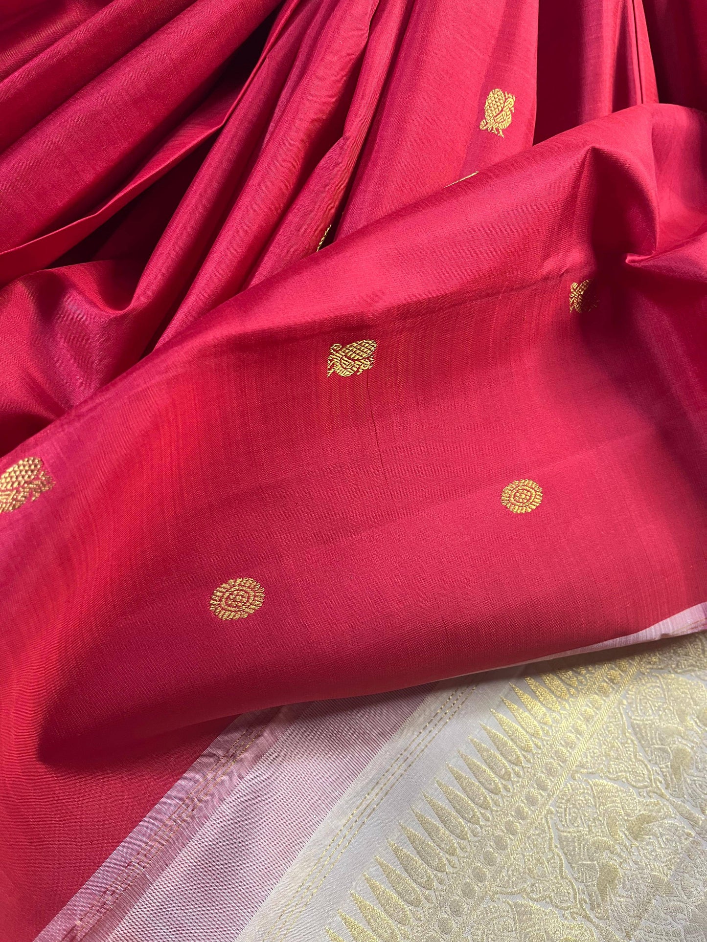 RED SILK PURE HANDLOOM KANJIVARAM SAREE