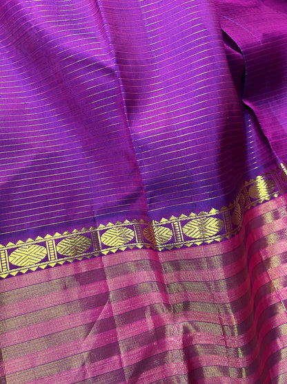 MAJENTA SILK PURE HANDLOOM KANJIVARAM SAREE