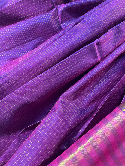 MAJENTA SILK PURE HANDLOOM KANJIVARAM SAREE