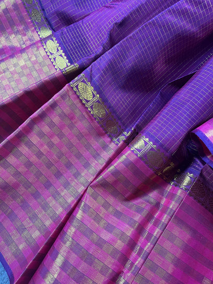 MAJENTA SILK PURE HANDLOOM KANJIVARAM SAREE