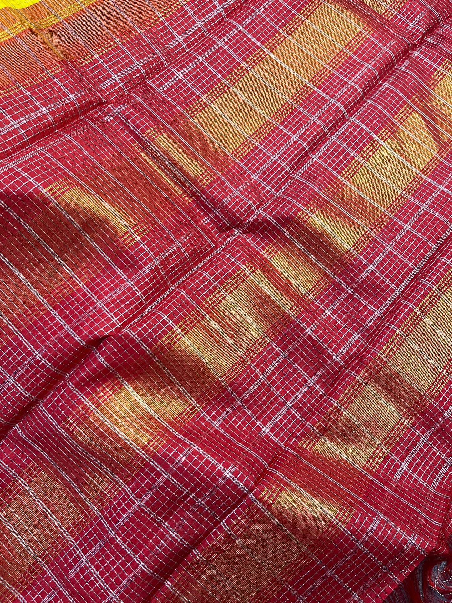 YELLOW SILK PURE HANDLOOM KANJIVARAM SAREE