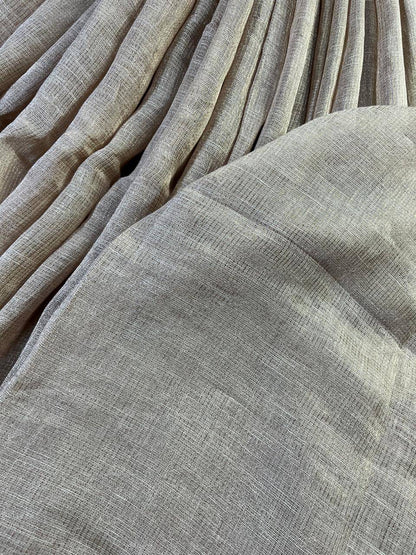 LIGHT GOLD PURE HANDLOOM TISSUE LINEN SAREE