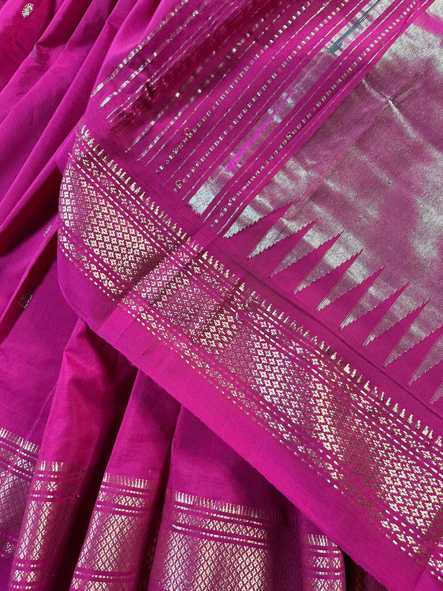 PINK COTTON PURE HANDLOOM PAITHANI SAREE