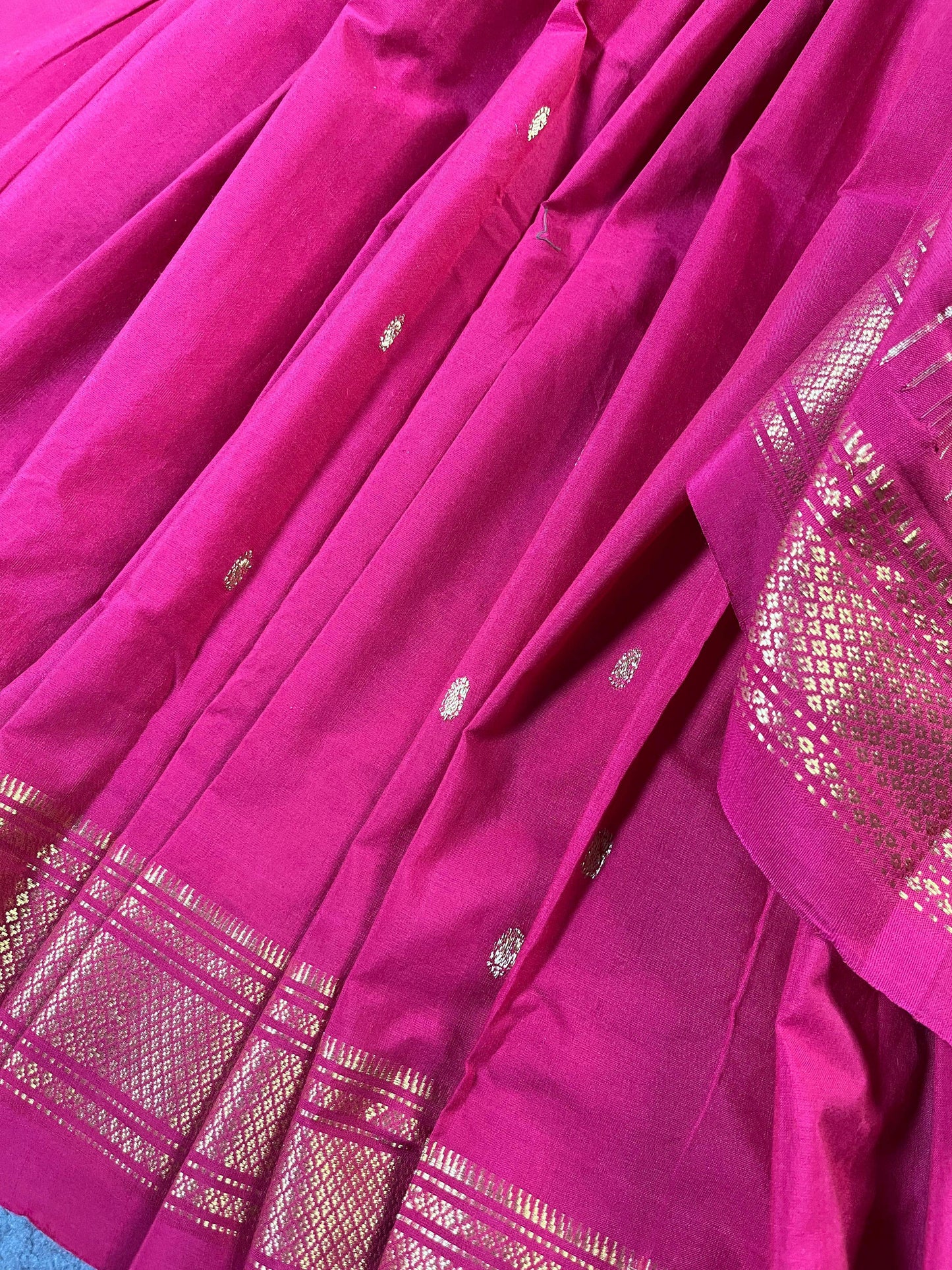PINK COTTON PURE HANDLOOM PAITHANI SAREE