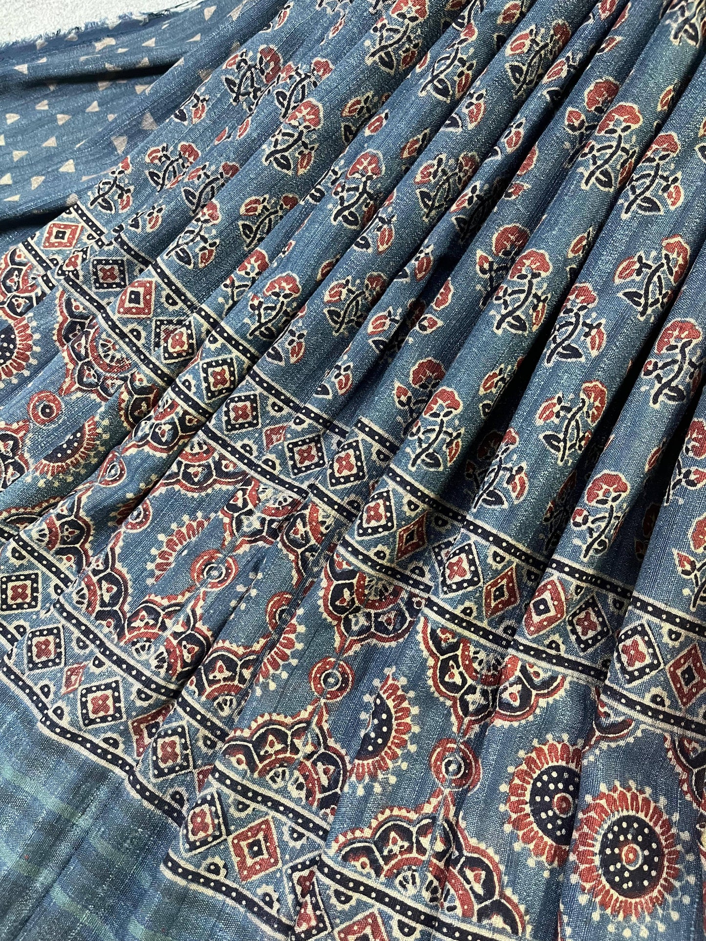 BLUE TASSAR SILK PURE HANDLOOM BHUJODI SAREE