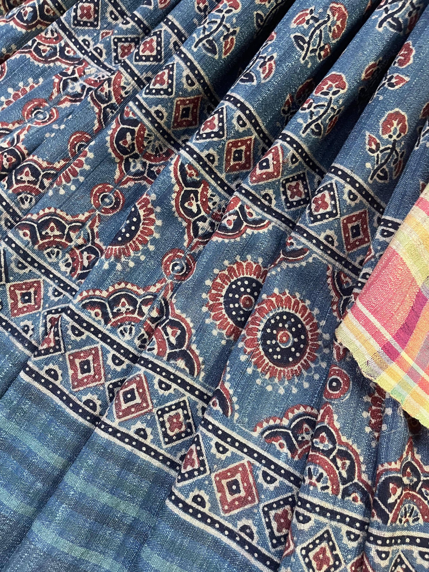 BLUE TASSAR SILK PURE HANDLOOM BHUJODI SAREE