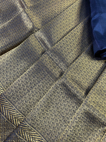 GOLD KATAN TISSUE PURE HANDLOOM BANARASI SAREE