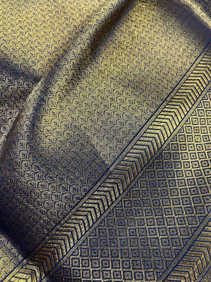 GOLD KATAN TISSUE PURE HANDLOOM BANARASI SAREE